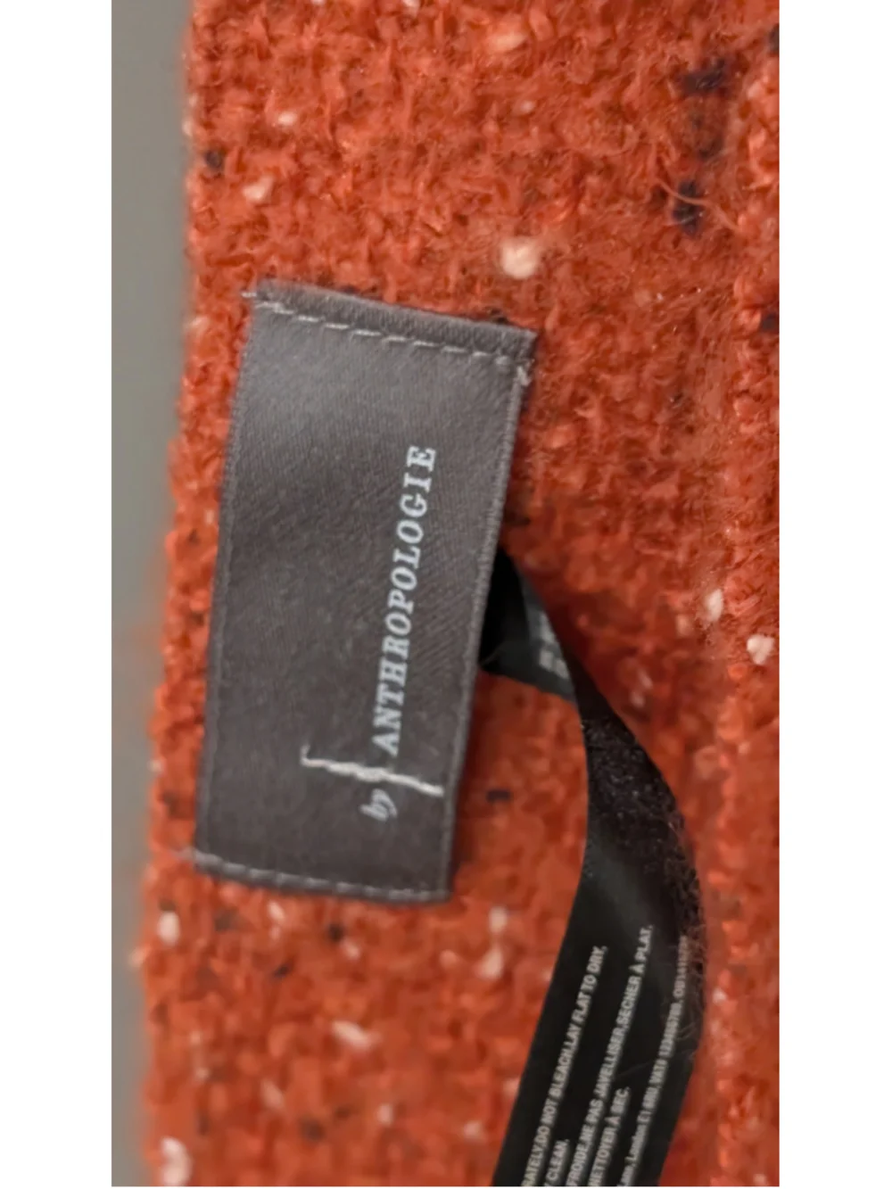 Women's Anthropologie One Size Orange Red Knit Scarf